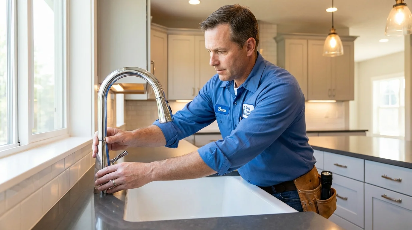 Kitchen faucet installation by Johns Plumbing LLC in Norristown