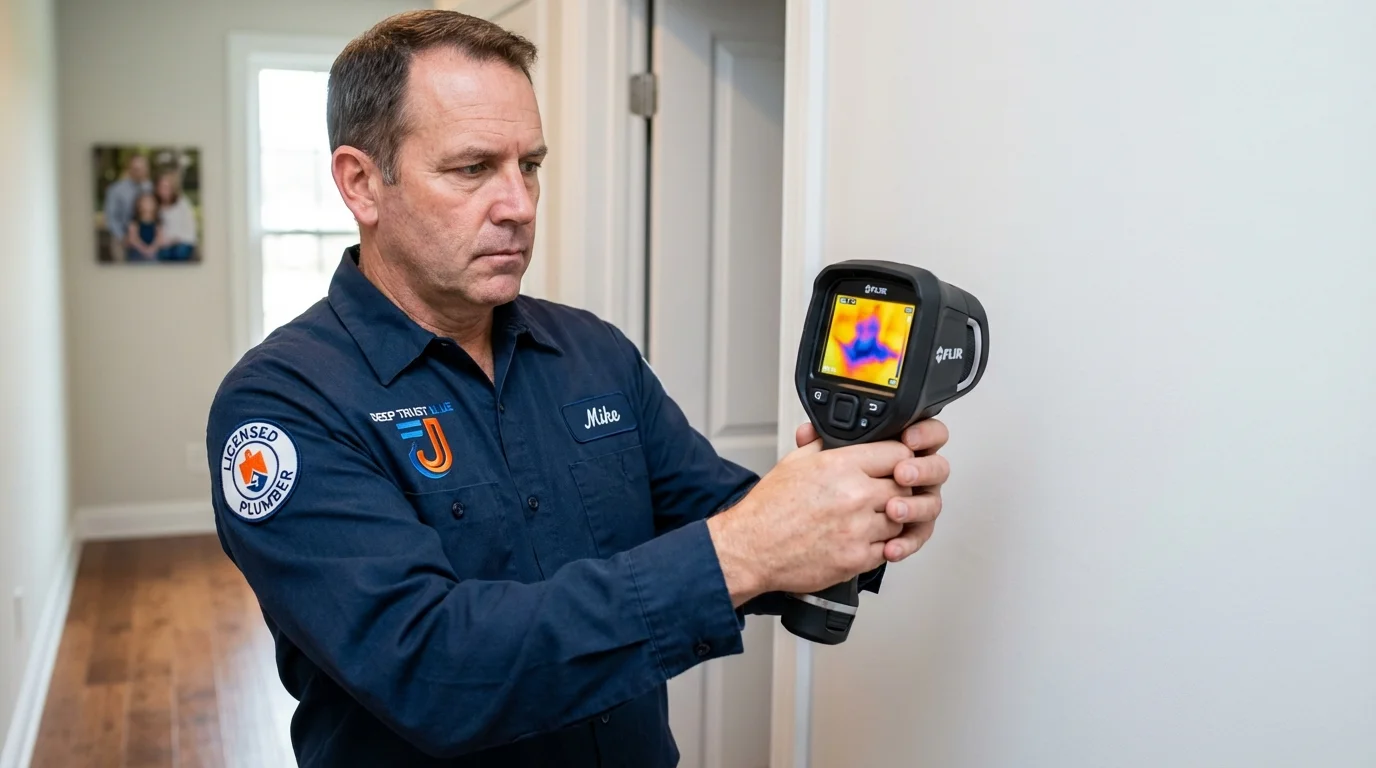 Thermal imaging leak detection by Johns Plumbing LLC in Norristown